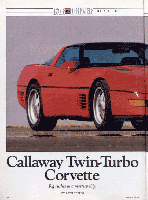 Side 1, Callaway Corvette Aerobody; Car and Driver, May 1989 by david